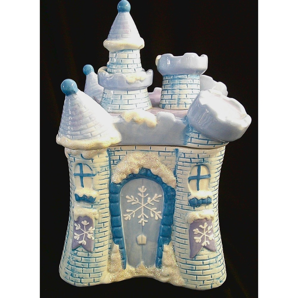 Aurora Frost Frozen Ice Arendelle Castle Ceramic Cookie Jar‎ Canister